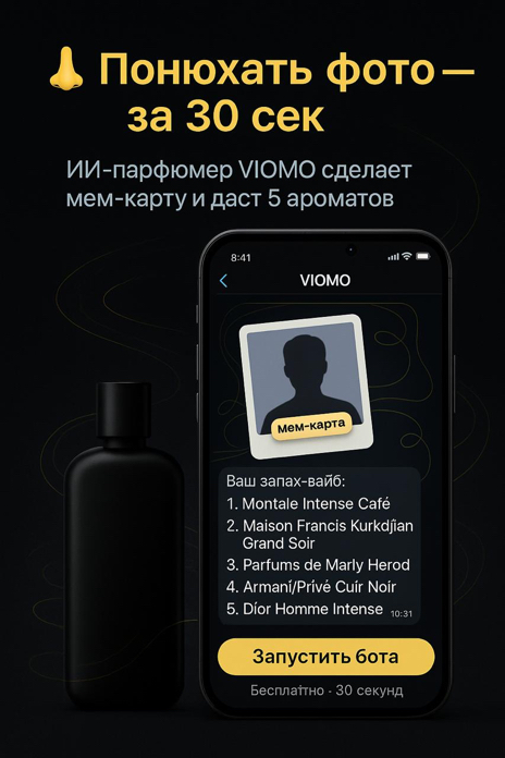 VIOMO: ИИ-парфюмер | Подбор за 30 сек